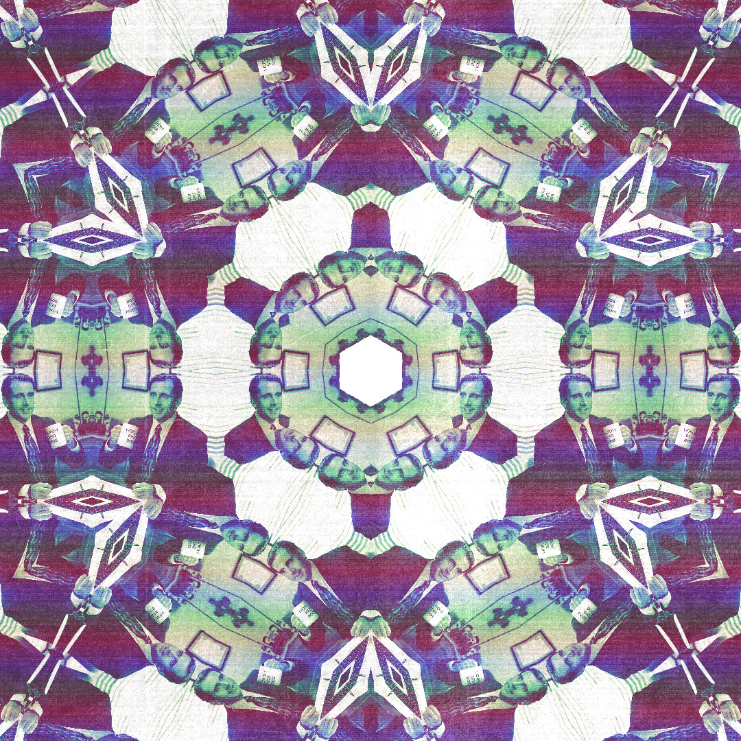 A kaleidoscopic image of Michael Scott from the Office TV show.